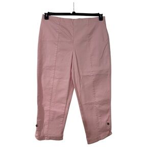 intro. Blush Pink Cropped Pull-On Capris